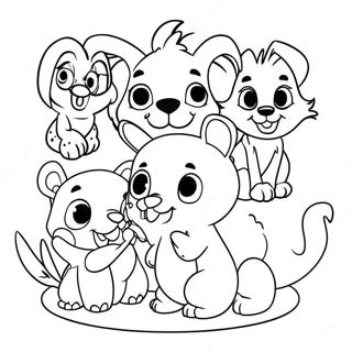 Adorable Disney Animal Friends Coloring Page | Cute Disney 塗色頁