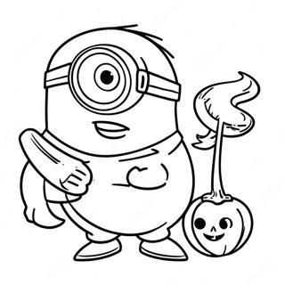 Halloween Minion Coloring Page | Halloween Minion 塗色頁