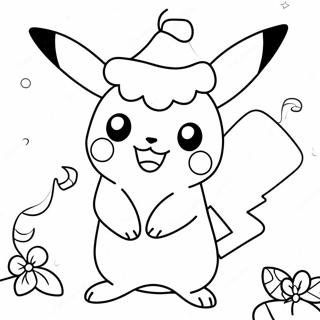 Pikachu Christmas Coloring Page | Pikachu Christmas 塗色頁