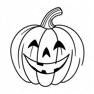 Smiling Jack O'Lantern Coloring Page | Jack O'Lantern 塗色頁