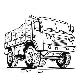 Army Truck Coloring Page