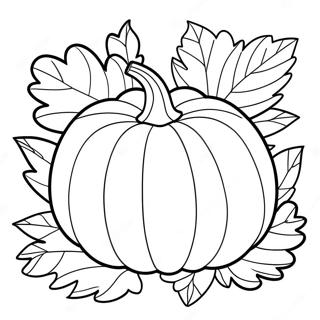 Autumn Pumpkin Coloring Page | Autumn Pumpkin 塗色頁