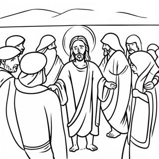 Jesus Heals Coloring Page | Jesus Heals 塗色頁