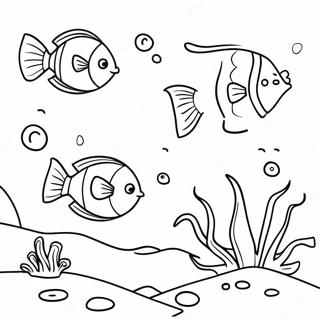 1st Graders Colorful Underwater Scene Coloring Page