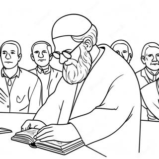 Yom Kippur Prayer Service Coloring Page | Yom Kippur 塗色頁