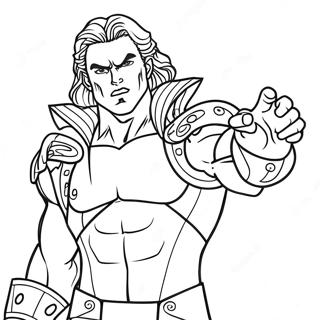 Dio Brando with Stand Coloring Page | Jojo's Bizarre Adventure 塗色頁
