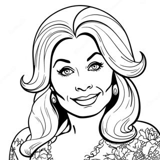 Dolly Parton Coloring Page | Dolly Parton 塗色頁