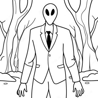 Slenderman Coloring Page