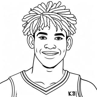 LaMelo Ball Coloring Page | LaMelo Ball 塗色頁