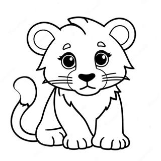 Baby Lion Coloring Page | Baby Lion 塗色頁