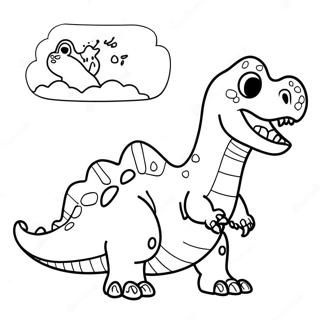 Scary Dinosaur Coloring Page | Scary Dinosaur 塗色頁