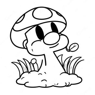 Mario Mushroom Coloring Page | Mario Mushroom 塗色頁