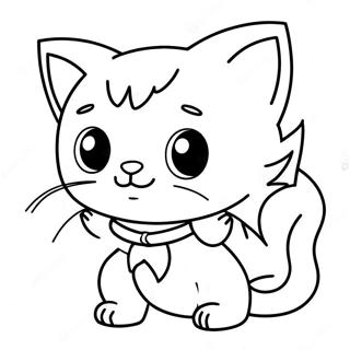 Adventurous Super Kitty Coloring Page | Super Kitty 塗色頁