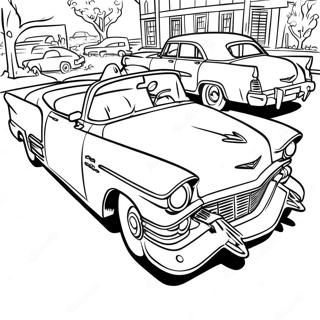 Classic Cadillac Convertible Coloring Page | Cadillac 塗色頁