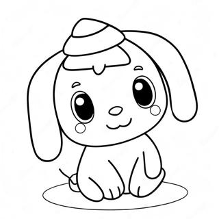 Cinnamoroll with Santa Hat Coloring Page | Cinnamoroll Christmas 塗色頁