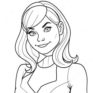 Gwen Stacy Coloring Page