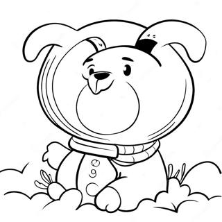Huggy Wuggy Coloring Page