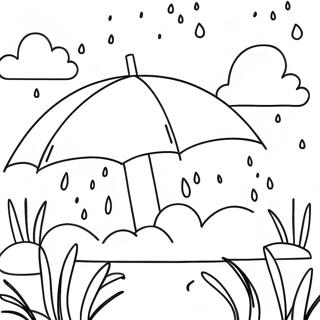 April Showers Coloring Page | April 塗色頁