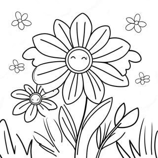 Spring Flowers Coloring Page | April 塗色頁