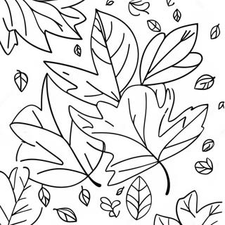 Fall Leaves Coloring Page | Fall Leaves 塗色頁