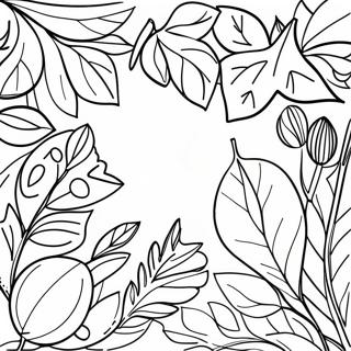 Colorful Fall Leaves Coloring Page | Fall Leaves 塗色頁