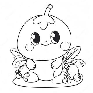 Cute Blueberry Character Coloring Page | Blueberry 塗色頁