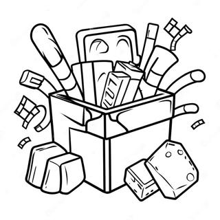 Minecraft Tools Coloring Page