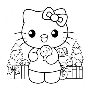 Hello Kitty Christmas Coloring Page | Hello Kitty Christmas 塗色頁