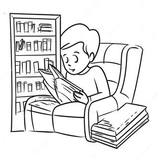 Reading Coloring Page | Reading 塗色頁