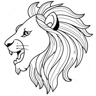 Majestic Lion Roaring Coloring Page | Realistic Lion for Adults 塗色頁