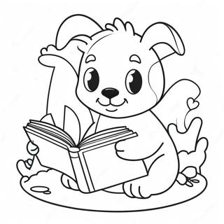 Cute Animals Reading Coloring Page | Reading 塗色頁