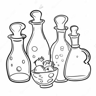 Colorful Potions Coloring Page