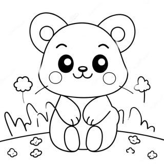 Adorable Kawaii Animal Doodle Coloring Page | Kawaii Cute Doodle 塗色頁