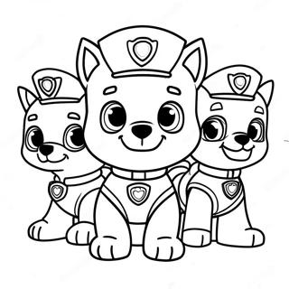 Charming Paw Patrol Characters Coloring Page | Paw Patrol Easter 塗色頁