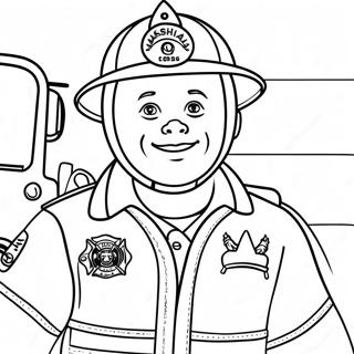 Marshall Firefighter Coloring Page | Marshall 塗色頁