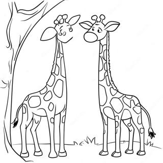 Realistic Giraffe Coloring Page | Realistic Giraffe 塗色頁