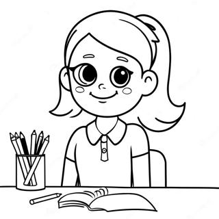 Cute Teacher Coloring Page | Cute Teacher 塗色頁