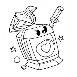 Dreidel Hanukkah Coloring Page | Dreidel Hanukkah 塗色頁