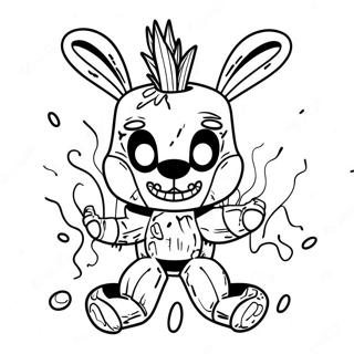 Creepy Springtrap FNAF Coloring Page | Springtrap FNAF 塗色頁