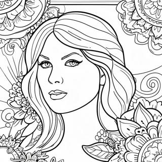 Taylor Swift Album Cover Coloring Page | Taylor Swift Album 塗色頁