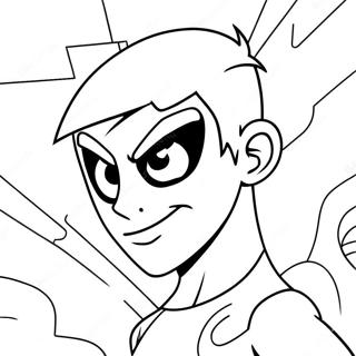 Danny Phantom with Ghostly Powers Coloring Page | Danny Phantom 塗色頁
