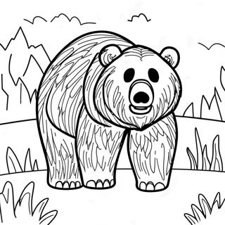 Grizzly Bear Coloring Page