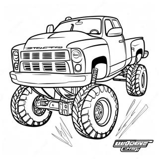 Lifted Chevy Truck Coloring Page | Lifted Chevy Truck 塗色頁