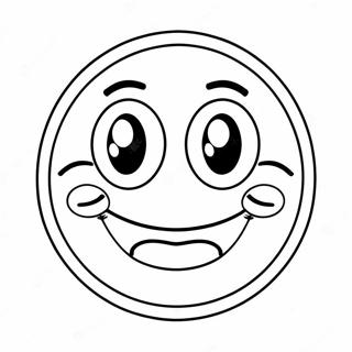 Happy Emoji Face Coloring Page | Emoji 塗色頁