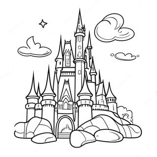 Magical Disney Castle Coloring Page | Disney Castle 塗色頁