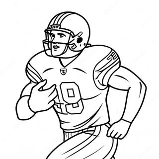 Dynamic Christian McCaffrey Running Coloring Page | Christian McCaffrey 塗色頁