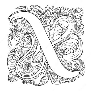 Letter X Coloring Page | Letter X 塗色頁