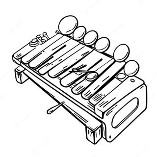 Xylophone Coloring Page | Letter X 塗色頁