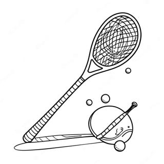 Lacrosse Stick and Ball Coloring Page | Lacrosse 塗色頁