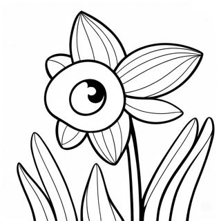 Daffodil Flower Coloring Page | Daffodil 塗色頁